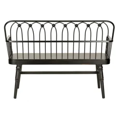 Kirkland's Home Entryway Furniture-Metal And Wood Amy Bench
