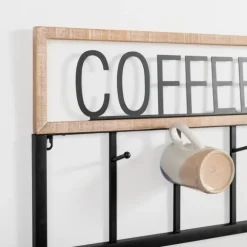 Kirkland's Home Hooks-Metal And Wood Coffee Bar Wall Hooks