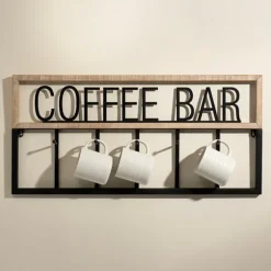Kirkland's Home Hooks-Metal And Wood Coffee Bar Wall Hooks