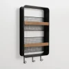 Kirkland's Home Wall Storage-Metal And Wood Wall Magazine Rack