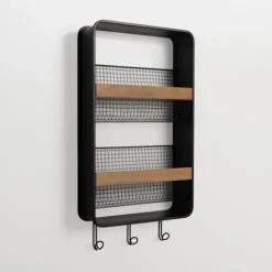 Kirkland's Home Wall Storage-Metal And Wood Wall Magazine Rack