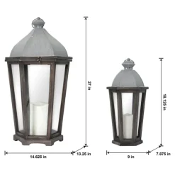Kirkland's Home Lanterns-Metal Arch Top Led Lanterns, Set Of 2