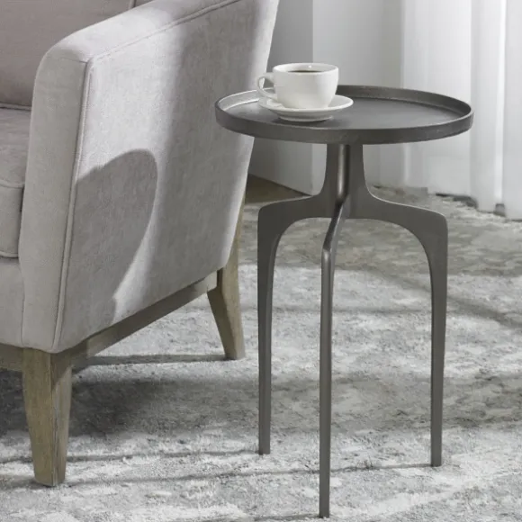 Kirkland's Home Accent & End Tables-Metal Arched Legs Side Table