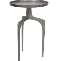 Kirkland's Home Accent & End Tables-Metal Arched Legs Side Table