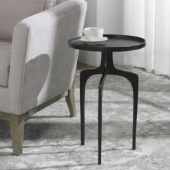 Kirkland's Home Accent & End Tables-Metal Arched Legs Side Table