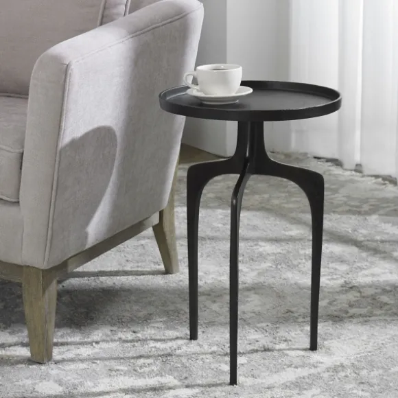 Kirkland's Home Accent & End Tables-Metal Arched Legs Side Table