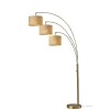 Kirkland's Home Floor Lamps-Metal 3-Arm Arched Floor Lamp