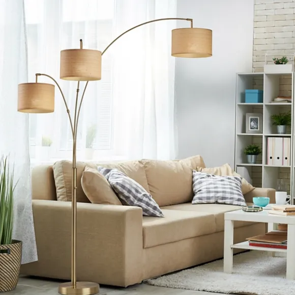 Kirkland's Home Floor Lamps-Metal 3-Arm Arched Floor Lamp