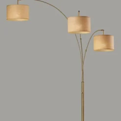 Kirkland's Home Floor Lamps-Metal 3-Arm Arched Floor Lamp