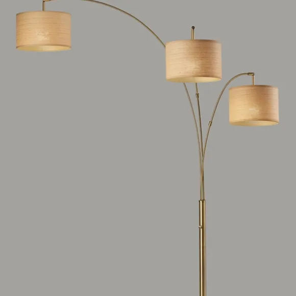 Kirkland's Home Floor Lamps-Metal 3-Arm Arched Floor Lamp