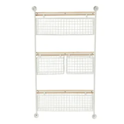 Kirkland's Home Wall Storage-Metal 4-Basket Wall Shelf