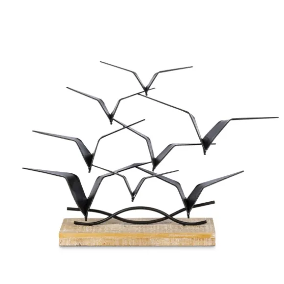 Kirkland's Home Statues & Figurines-Metal Birds In Flight Tabletop Sculpture