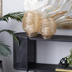 Kirkland's Home Candle Holders-Metal Bird'S Nest Votive Holders, Set Of 2