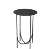 Kirkland's Home Accent & End Tables-Metal Curved Base Side Table