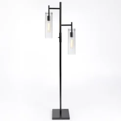 Kirkland's Home Floor Lamps-Metal Cylinder Shade Floor Lamp