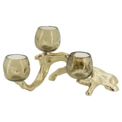 Kirkland's Home Candle Holders-Metal Driftwood Votive Candle Holder