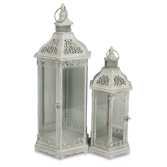 Kirkland's Home Lanterns-Metal Frame Lanterns, Set Of 2
