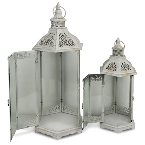 Kirkland's Home Lanterns-Metal Frame Lanterns, Set Of 2