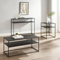 Kirkland's Home Coffee Tables-Metal Frame 3-Pc. Table Set