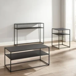 Kirkland's Home Coffee Tables-Metal Frame 3-Pc. Table Set