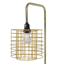 Kirkland's Home Floor Lamps-Metal Grid Shade Floor Lamp