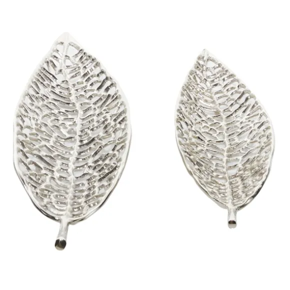 Kirkland's Home Decorative Trays-Metal Leaf Trays, Set Of 2
