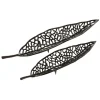 Kirkland's Home Decorative Trays-Metal Leaf Trays, Set Of 2