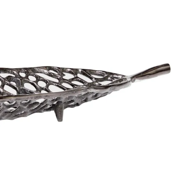 Kirkland's Home Decorative Trays-Metal Leaf Trays, Set Of 2