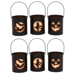 Kirkland's Home Lanterns-Metal Led Halloween Lanterns, Set Of 6