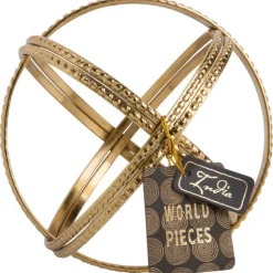 Kirkland's Home Statues & Figurines-Metal Patterened Orb