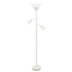 Kirkland's Home Floor Lamps-Metal 3-Scallop Glass Floor Lamp