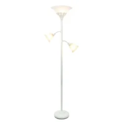 Kirkland's Home Floor Lamps-Metal 3-Scallop Glass Floor Lamp