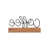 Kirkland's Home Statues & Figurines-Metal Script Coffee Wood Block