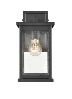 Kirkland's Home Outdoor Lighting-Metal Seeded Glass Outdoor Sconce