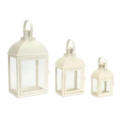 Kirkland's Home Lanterns-Metal Slope Top Lanterns, Set Of 3
