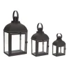 Kirkland's Home Lanterns-Metal Slope Top Lanterns, Set Of 3