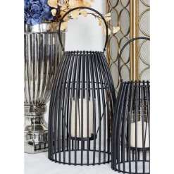Kirkland's Home Lanterns-Metal Vertical Caged Lantern, 16 In.