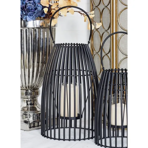 Kirkland's Home Lanterns-Metal Vertical Caged Lantern, 16 In.