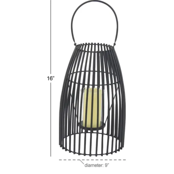 Kirkland's Home Lanterns-Metal Vertical Caged Lantern, 16 In.