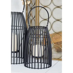 Kirkland's Home Lanterns-Metal Vertical Caged Lantern, 12 In.