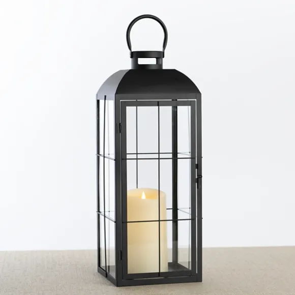 Kirkland's Home Lanterns-Metal Windowpane Lantern, 21 In.