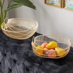 Kirkland's Home Decorative Bowls & Jars-Metal Wire Baskets, Set Of 2