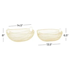 Kirkland's Home Decorative Bowls & Jars-Metal Wire Baskets, Set Of 2