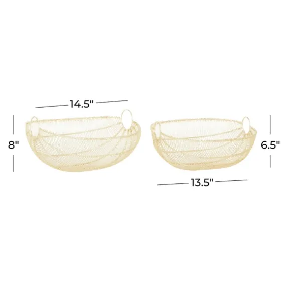 Kirkland's Home Decorative Bowls & Jars-Metal Wire Baskets, Set Of 2