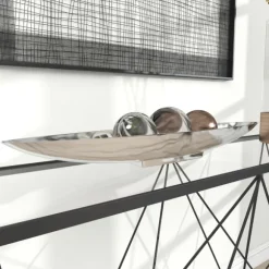 Kirkland's Home Decorative Trays-Metallic Canoe Tray