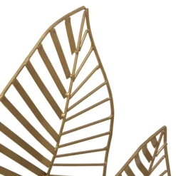 Kirkland's Home Statues & Figurines-Metallic Fern Leaf Sculpture