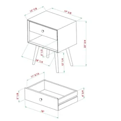 Kirkland's Home Nightstands-Mid-Century Cubby Nightstand