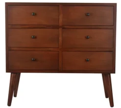 Kirkland's Home Dressers & Chests-Mid-Century Six Drawer Accent Chest