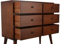 Kirkland's Home Dressers & Chests-Mid-Century Six Drawer Accent Chest
