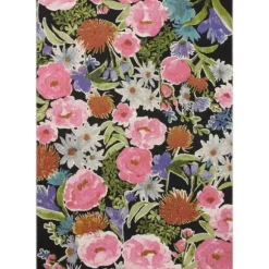 Kirkland's Home Outdoor Rugs-Midnight Garden Party Indoor/Outdoor Rug, 5X7
